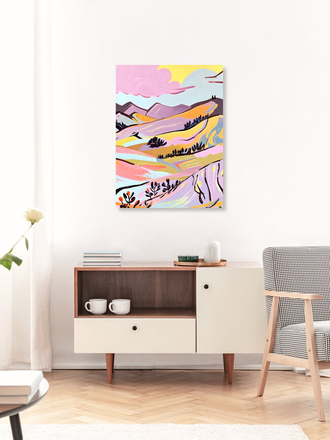 Wandbild 'Delicious Landscape' – Kunst von Uma Gokhale als Poster oder Acrylglasbild