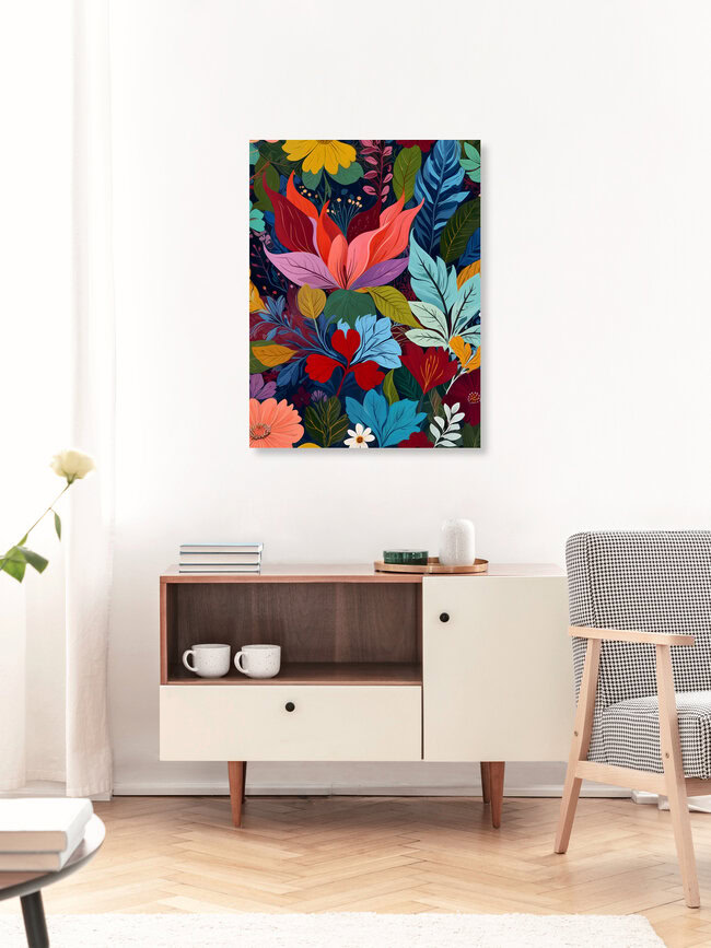 Wandbild 'Intertwined' – Kunst von Uma Gokhale als Poster oder Acrylglasbild