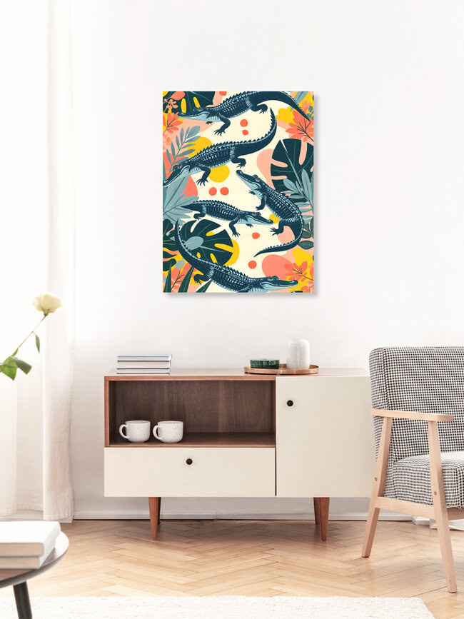 Wandbild 'Crocs' – Kunst von Uma Gokhale als Poster oder Acrylglasbild