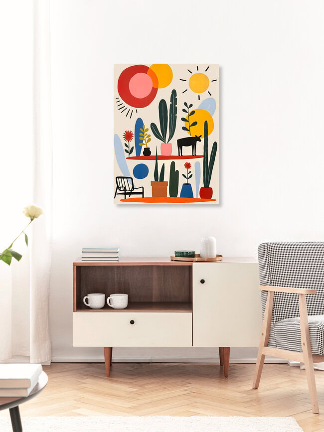 Wandbild 'Shelfie' – Kunst von Uma Gokhale als Poster oder Acrylglasbild