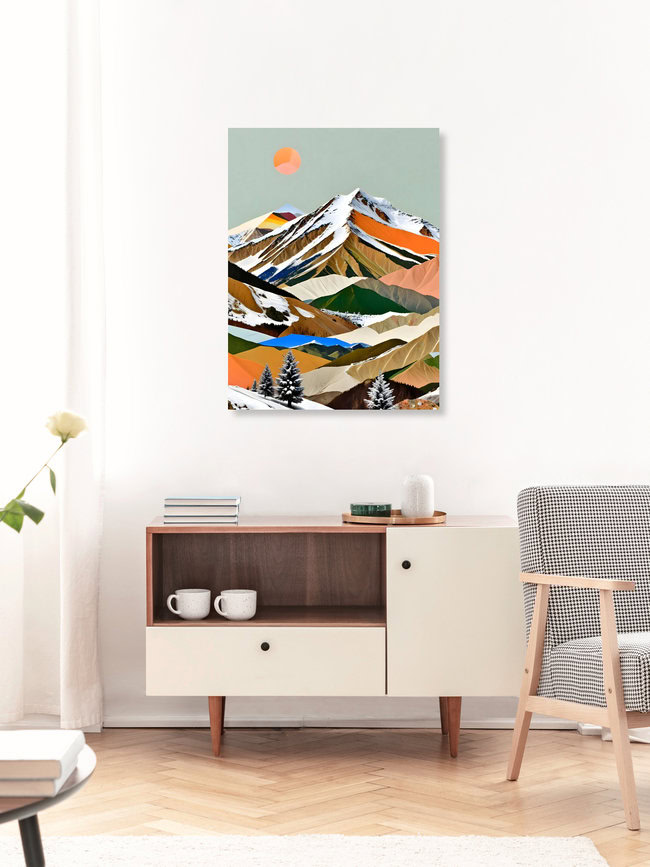 Wandbild 'Whispers Of The Summit' – Kunst von Uma Gokhale als Poster oder Acrylglasbild