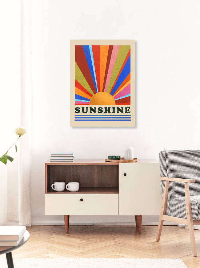 'Colorful Rays Sunshine Wall Art' – Wall Art by Ania Więcław as Poster or Acrylic Glass Print