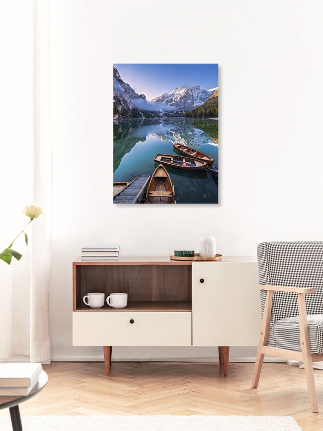 Pragser Wildsee Südtirol, Italien – Fotokunst von Achim Thomae als Poster oder Acrylglasbild
