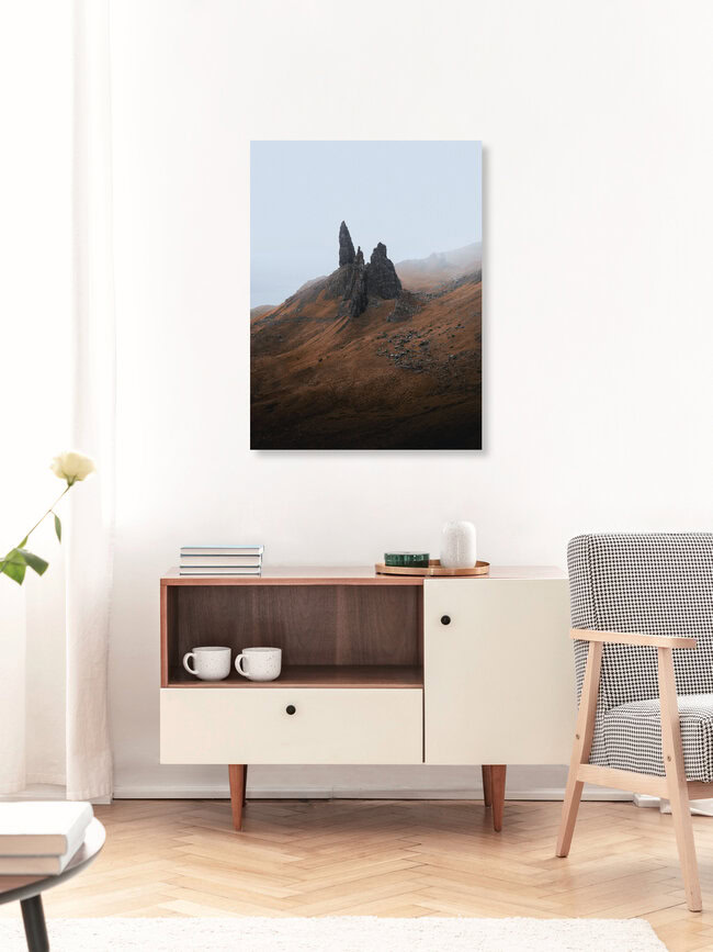 Old Man of Storr, Schottland, Großbritannien – Fotokunst von Reiner Hofer als Poster oder Acrylglasbild