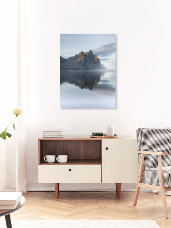 Vestrahorn, Island, Island – Fotokunst von Reiner Hofer als Poster oder Acrylglasbild