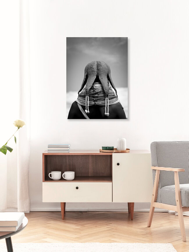 Mwila tribe woman hairstyle, Huila, Angola, Angola – wall art by Eric Lafforgue as Poster or Acrylic Glass Print