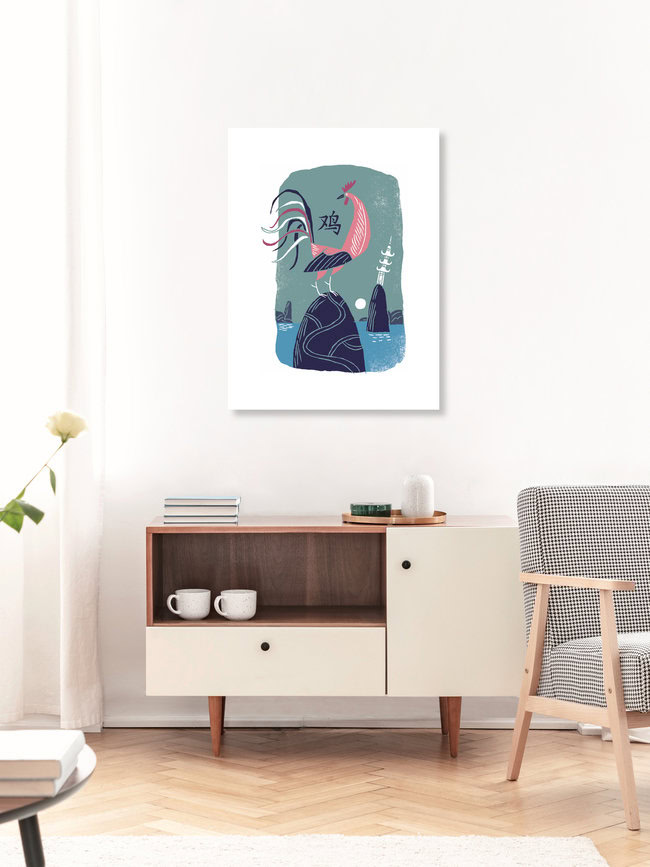 'Coq' – Wall Art by Jean-Manuel Duvivier as Poster or Acrylic Glass Print