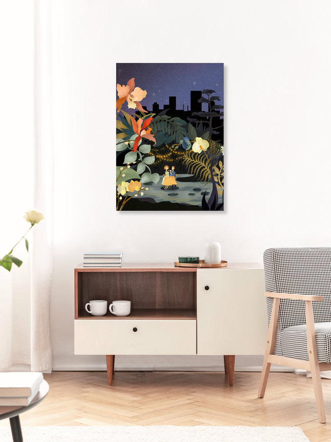 Wandbild 'LOVE AND ORCHIDS' – Kunst von Amalia Restrepo als Poster oder Acrylglasbild