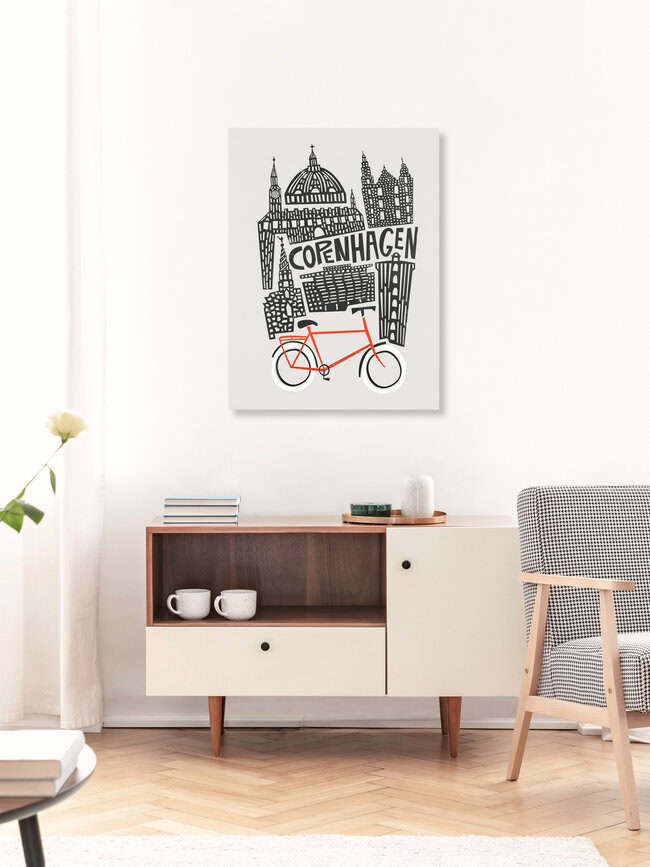 Wandbild 'Copenhagen Cityscape' – Kunst von Fox And Velvet als Poster oder Acrylglasbild