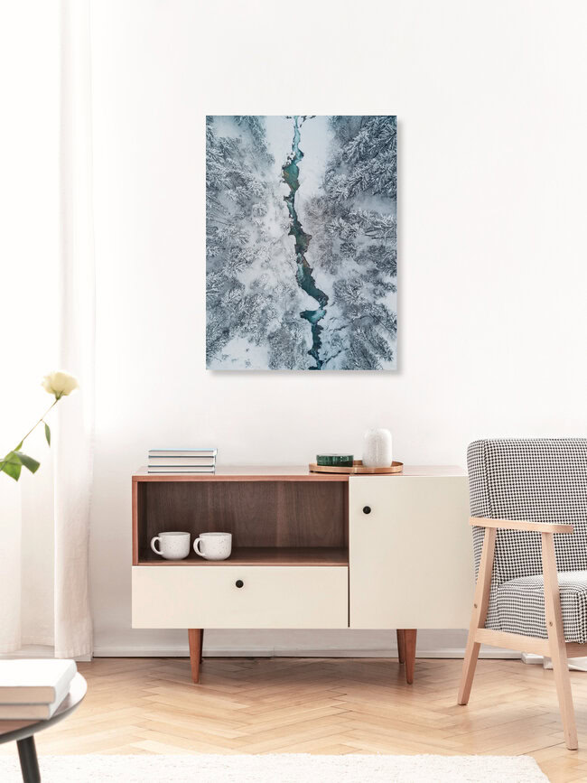 Frozen Creek, Germany – wall art by Gergo Kazsimer as Poster or Acrylic Glass Print