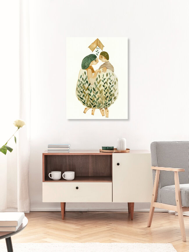 'Camping' – Wall Art by Mirjam Siim as Poster or Acrylic Glass Print