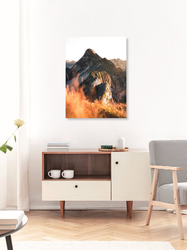 Glowing Ridge, Switzerland – wall art by Niels Oberson as Poster or Acrylic Glass Print