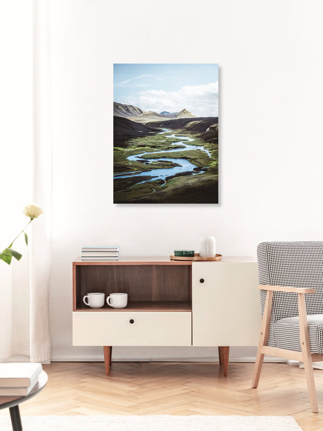 River in the Highlands of Iceland, Iceland Posters – wall art by Roman Huber as Poster or Acrylic Glass Print