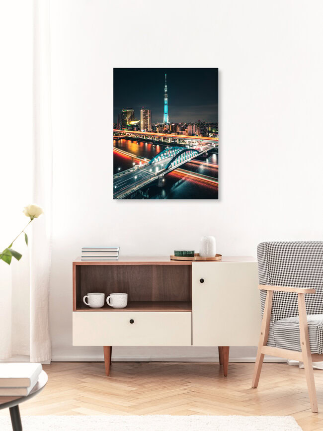 Tokyo Skytree, Japan – Fotokunst von Dimitri Luft als Poster oder Acrylglasbild