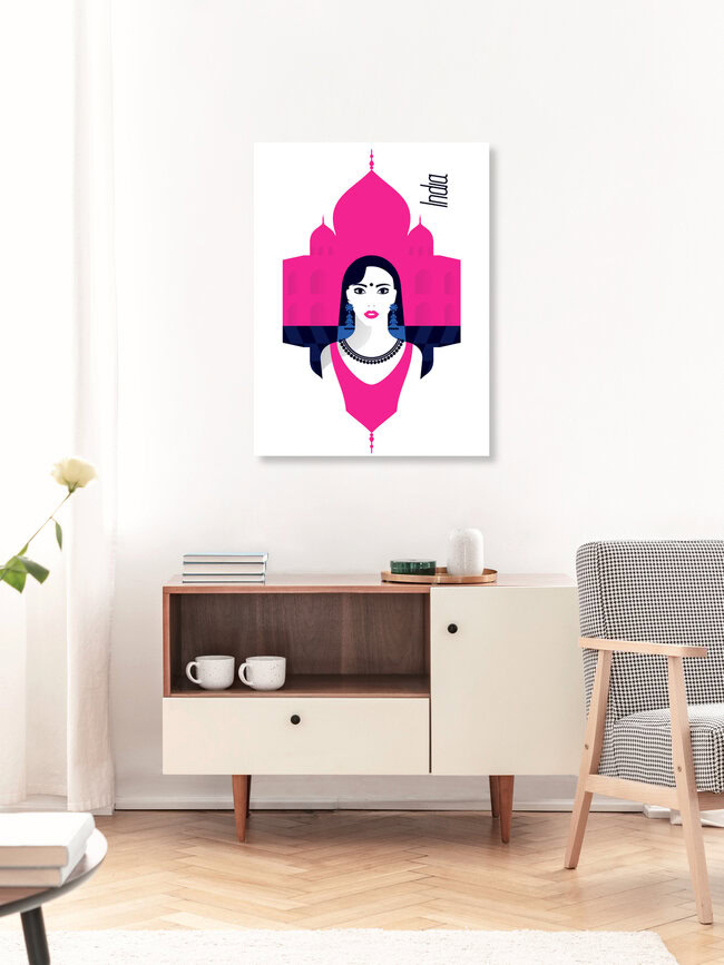 Wandbild 'India' – Kunst von Sasha Lend als Poster oder Acrylglasbild