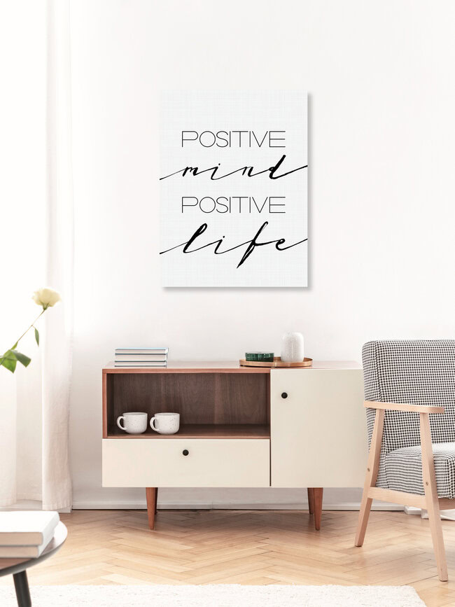 'Positive Mind Positive Life' – Wall Art by Vivid Atelier as Poster or Acrylic Glass Print