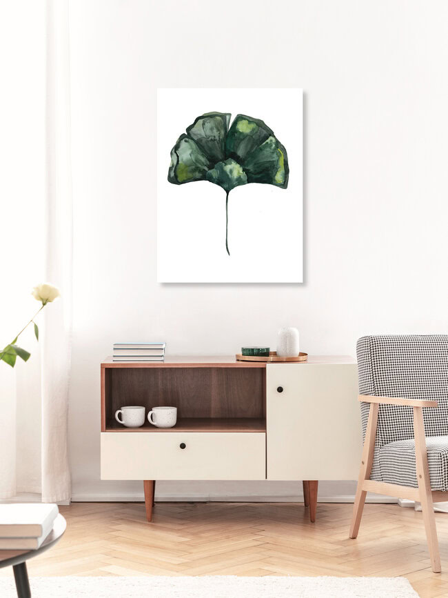 Wandbild 'Mantika Botanical Gingko Blatt' – Kunst von Christina Wolff als Poster oder Acrylglasbild