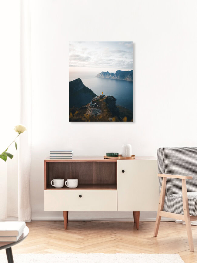 Arctic Mountains, Norwegen – Fotokunst von Philipp Pablitschko als Poster oder Acrylglasbild