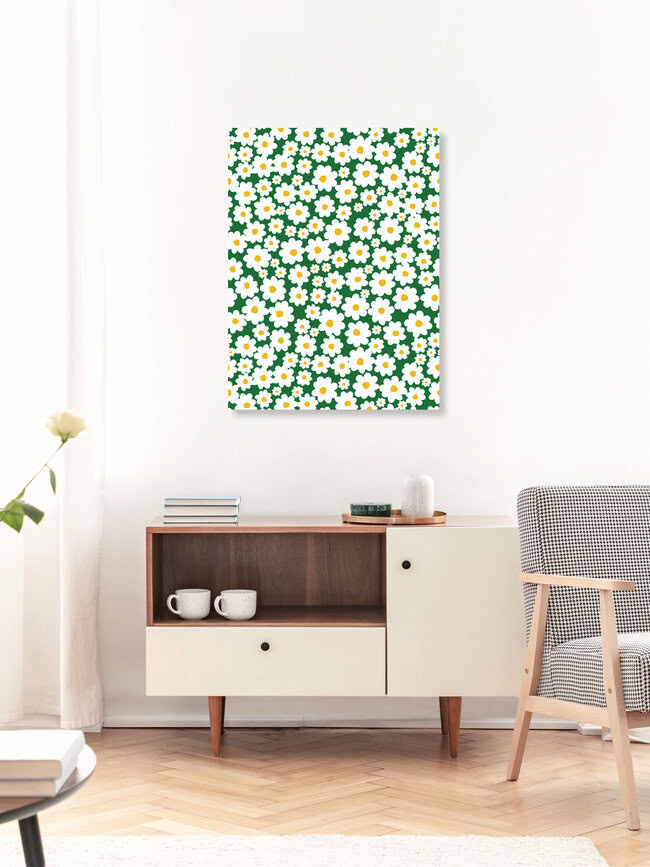 Wandbild 'Retro Daisies' – Kunst von Genna Campton als Poster oder Acrylglasbild