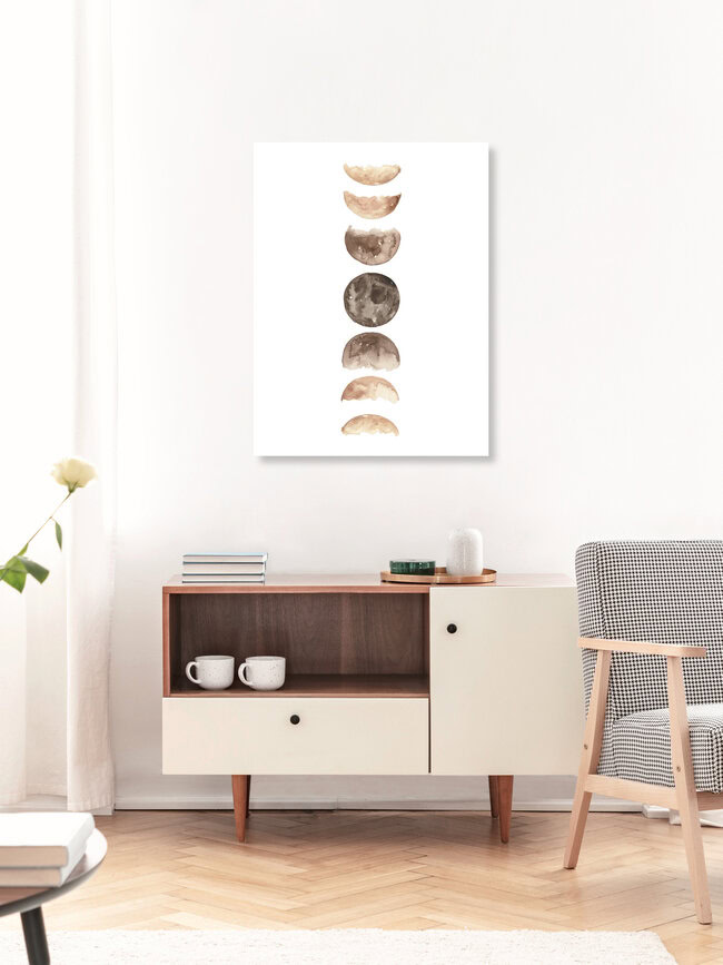'Phases of the Moon Art Print' – Wall Art by Christina Wolff as Poster or Acrylic Glass Print