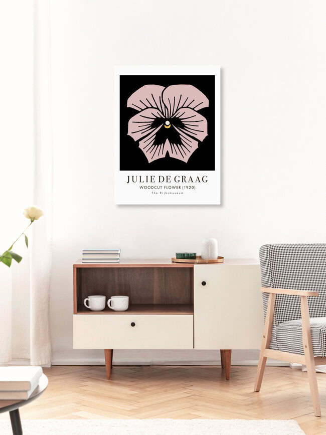'Woodcut Flower by Julie de Graag' – Wall Art by Art Classics as Poster or Acrylic Glass Print