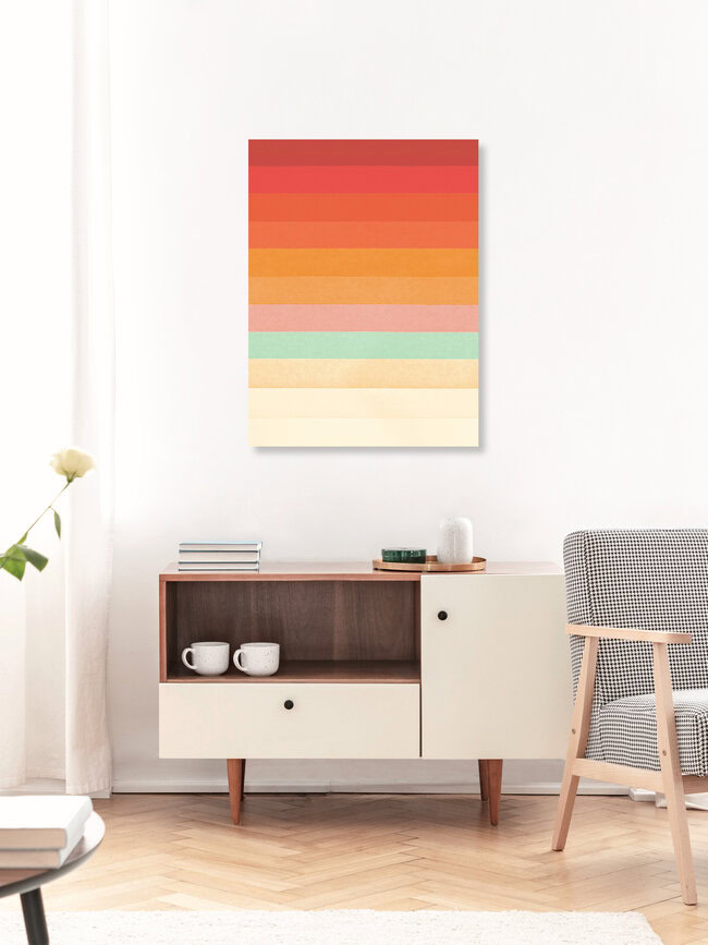 Wandbild 'Rainbow Chevrons II' – Kunst von Florent Bodart als Poster oder Acrylglasbild