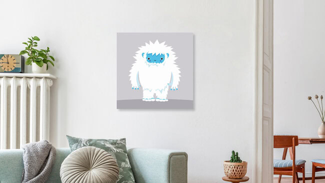 'Yeti – illustration for kids room' – Wall Art by Pia Kolle as Poster or Acrylic Glass Print