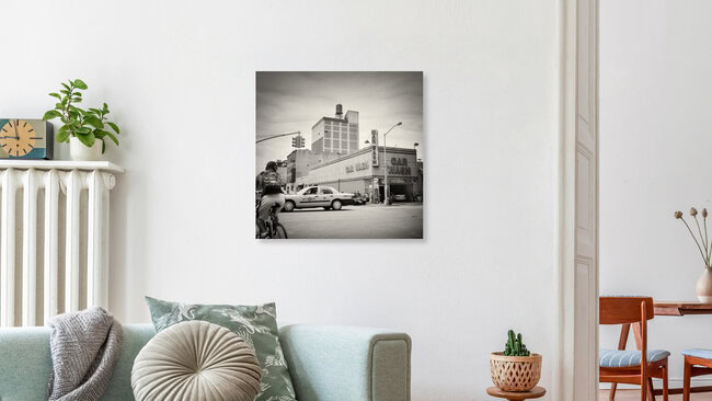 New York City - Car Wash, Vereinigte Staaten – Fotokunst von Alexander Voss als Poster oder Acrylglasbild
