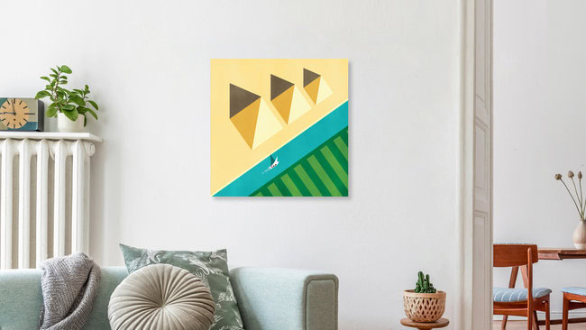 'Passing by the Pyramids' – Wall Art by Samer Khodeir as Poster or Acrylic Glass Print