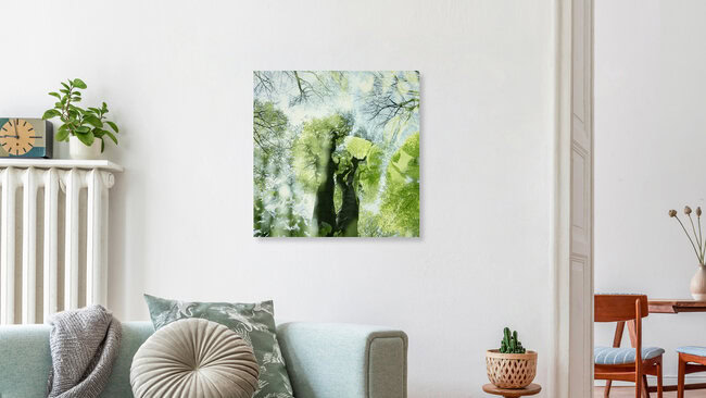 Zarte Grün im Frühling im Wald, Deutschland – Fotokunst von Nadja Jacke als Poster oder Acrylglasbild