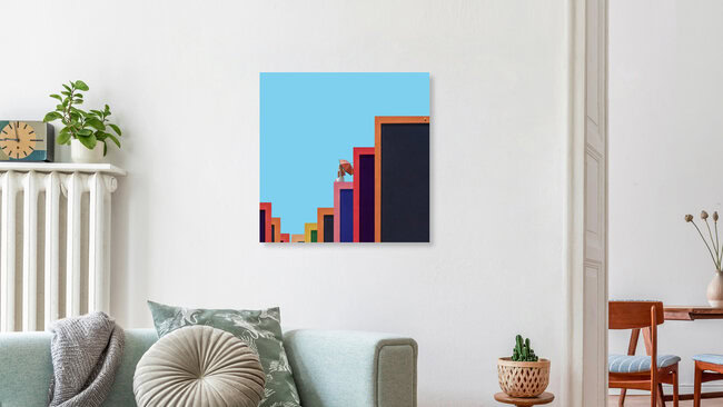 'Colorful Blocks' – Wall Art by Caterina Theoharidou as Poster or Acrylic Glass Print