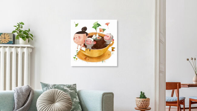 Wandbild 'coffee bath' – Kunst von Vivian Mineker als Poster oder Acrylglasbild