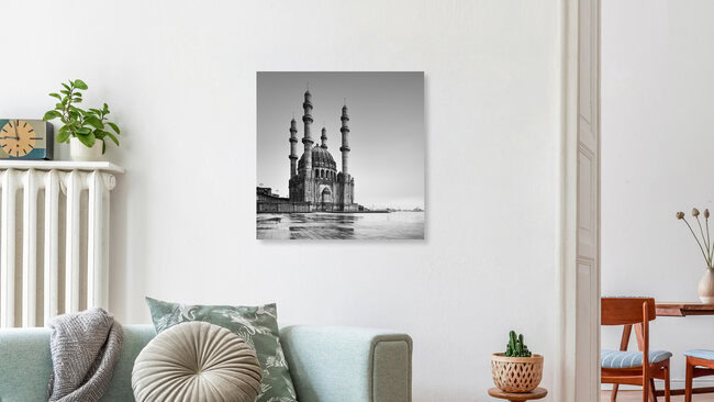 Heydar Aliyev Moschee Baku, Aserbaidschan – Fotokunst von Ronny Behnert als Poster oder Acrylglasbild