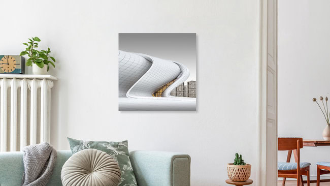 Heydar Aliyev Center Baku - Study 4, Aserbaidschan – Fotokunst von Ronny Behnert als Poster oder Acrylglasbild