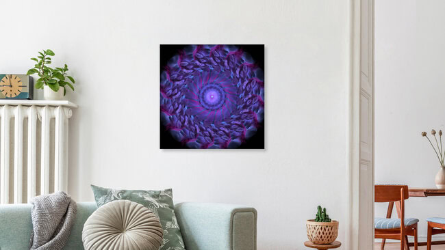 schwarz lila Mandala, Deutschland – Fotokunst von Nadja Jacke als Poster oder Acrylglasbild