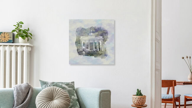 Aquarell Stil BERLIN Brandenburger Tor, Deutschland – Fotokunst von Melanie Viola als Poster oder Acrylglasbild