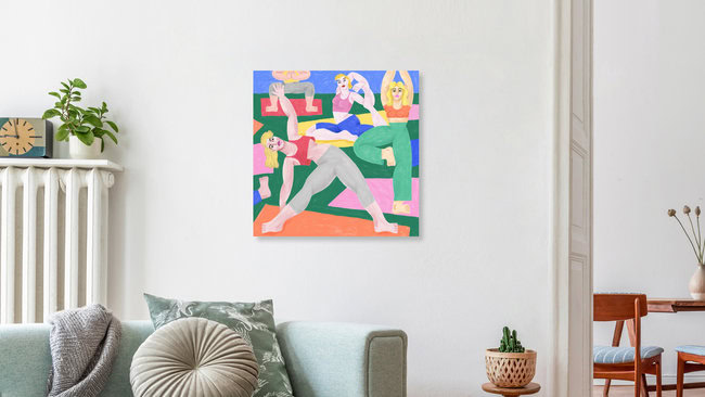 Wandbild 'Yoga' – Kunst von My Name Is Cépé als Poster oder Acrylglasbild
