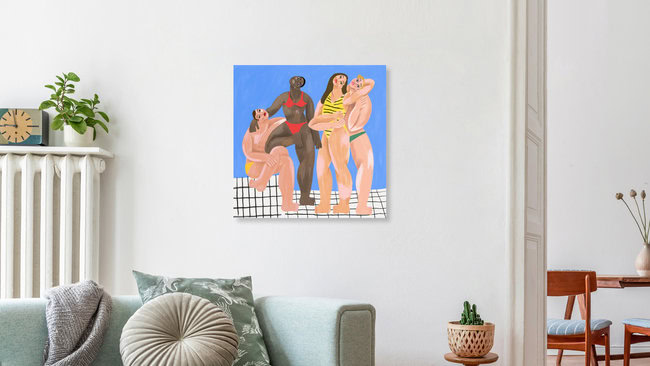Wandbild 'La Piscine' – Kunst von My Name Is Cépé als Poster oder Acrylglasbild