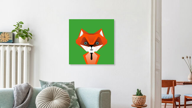 Wandbild 'Kinderzimmer-Fuchs – Illustration für Kinder' – Kunst von Pia Kolle als Poster oder Acrylglasbild