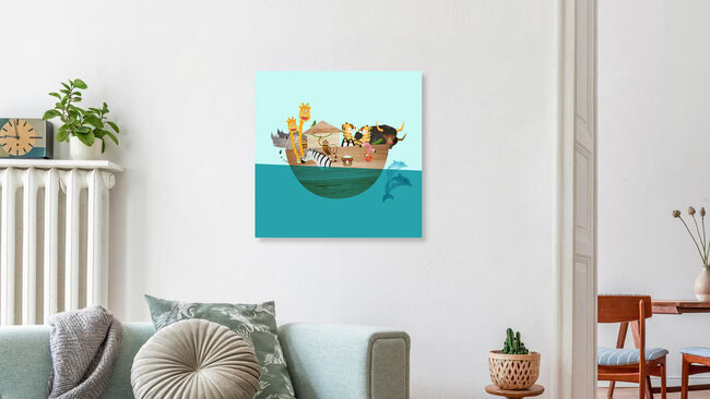 'Noah’s Ark – Illustration for Children' – Wall Art by Pia Kolle as Poster or Acrylic Glass Print