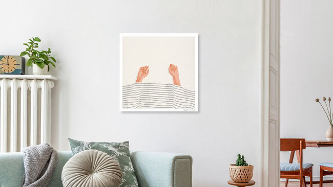Wandbild 'Hands Up' – Kunst von Giselle Dekel als Poster oder Acrylglasbild