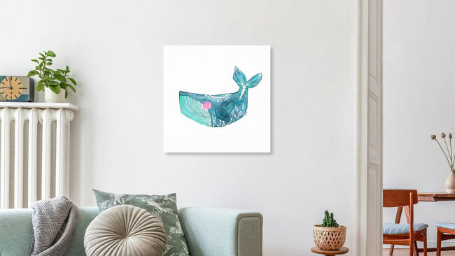'Whale by Bianca Peters' – Wall Art by The Artcircle as Poster or Acrylic Glass Print
