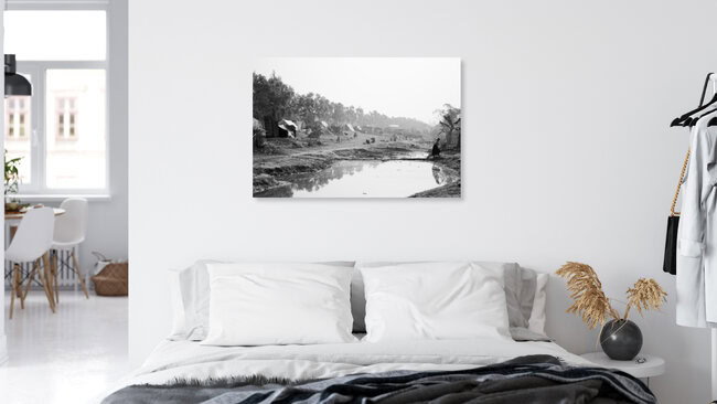 Makeshift homes after the Cyclone, Bangladesh – Fotokunst von Jakob Berr als Poster oder Acrylglasbild