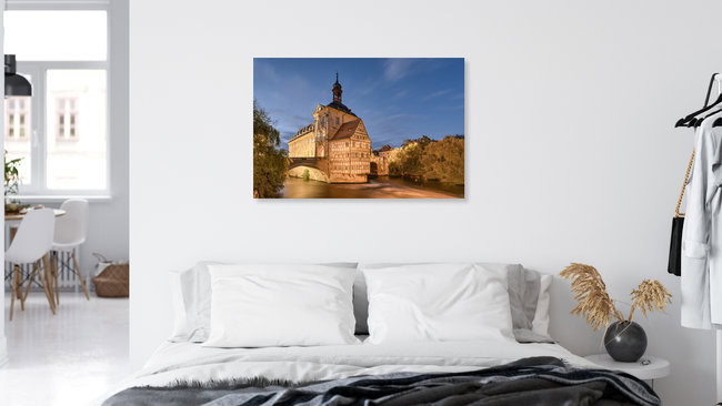 Altes Rathaus in Bamberg, Deutschland – Fotokunst von Michael Valjak als Poster oder Acrylglasbild