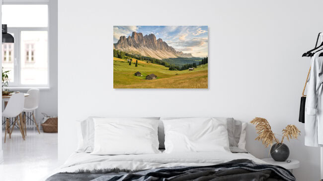 Geislergruppe im Villnösstal in Südtirol, Italien – Fotokunst von Michael Valjak als Poster oder Acrylglasbild