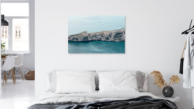 Two ships / one rock, Frankreich – Fotokunst von Eva Stadler als Poster oder Acrylglasbild