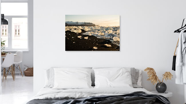 Diamond Beach, Island – Fotokunst von Lina Jakobi als Poster oder Acrylglasbild