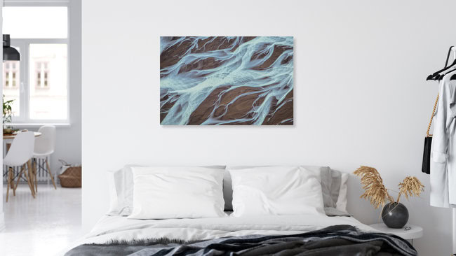 Glacial Sediments, Island – Fotokunst von Michael Jurek als Poster oder Acrylglasbild