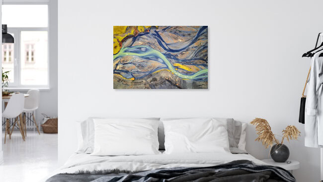 Wild River Abstract, Island – Fotokunst von Dave Derbis als Poster oder Acrylglasbild