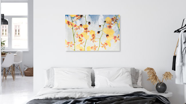 Oncidium in Eis 3, Deutschland – Fotokunst von Marc Heiligenstein als Poster oder Acrylglasbild